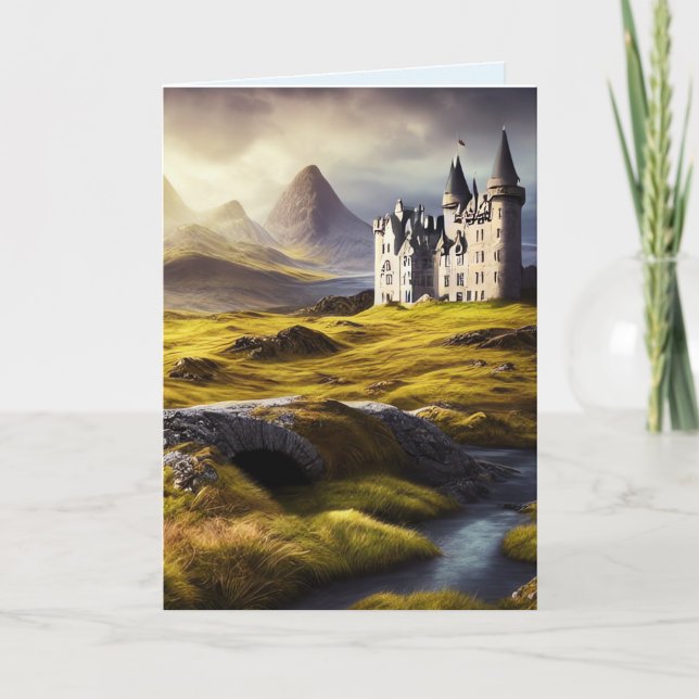 CASTLE IN SCOTLAND ART BIRTHDAY CARDS (Front)