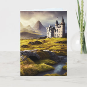 CASTLE IN SCOTLAND ART BIRTHDAY CARDS