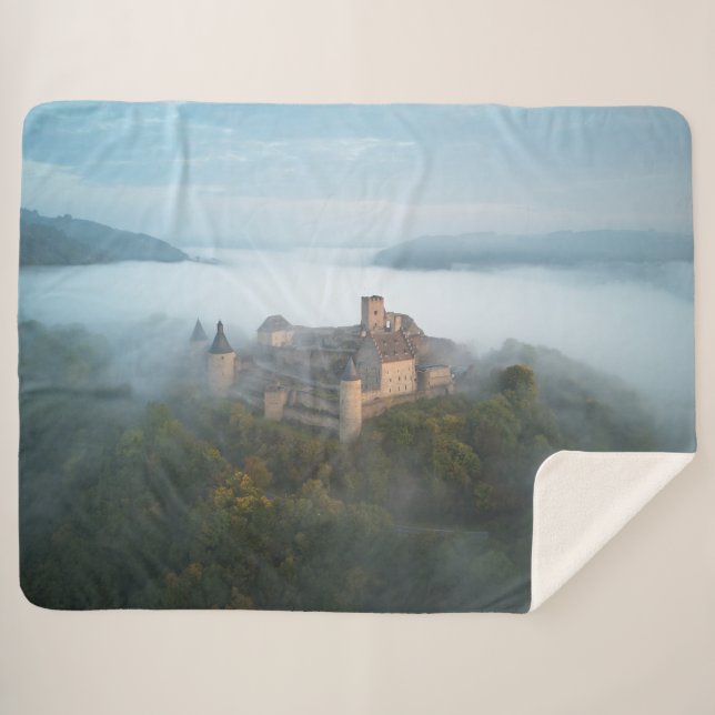 CASTLE in the CLOUDS Sherpa Blanket (Front (Horizontal))