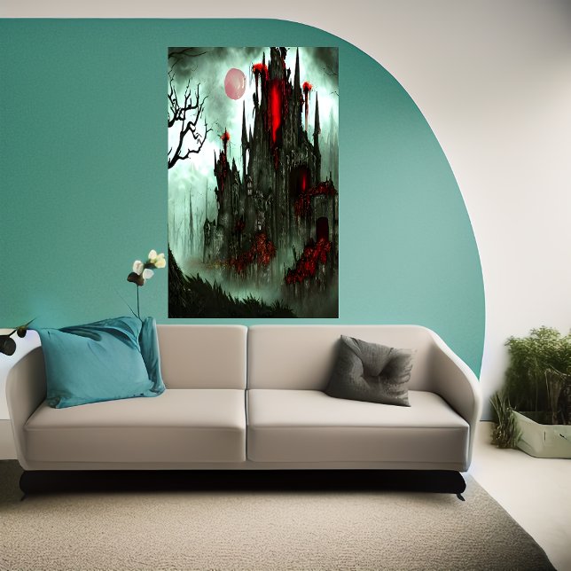 Castle in the horror forest | AI Art Poster (Creator Uploaded)