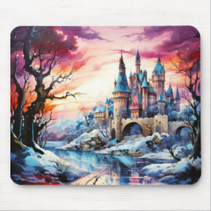 Castle Landscape Concept Abstract Colourful Scener Mouse Pad