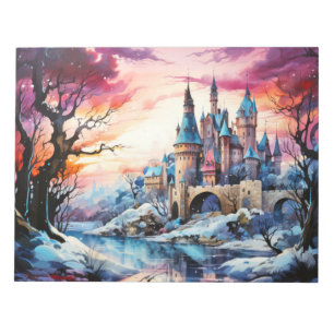 Castle Landscape Concept Abstract Colourful Scener Notepad