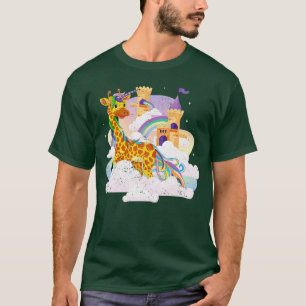 Castle Magical Rainbow Cute Unicorn Africa Animal T-Shirt