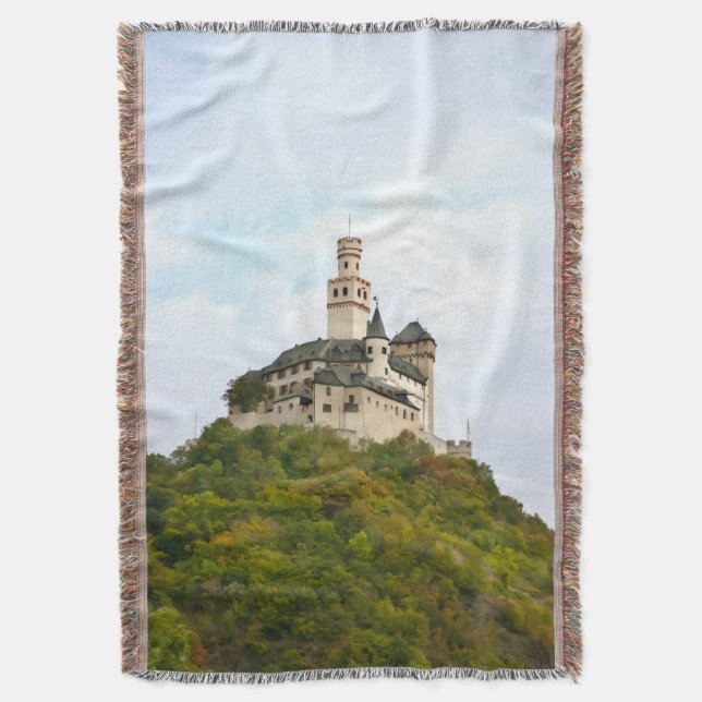 Castle Marksburg, Germany Throw Blanket (Front Vertical)