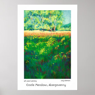 Castle Meadows, Abergavenny, Wales Poster