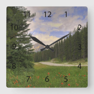 Castle Mountain Banff Square Wall Clock