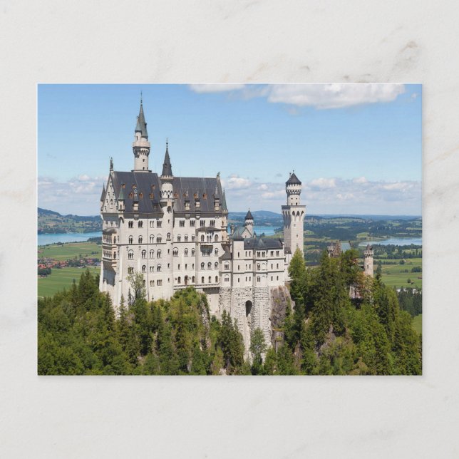 Castle Neuschwanstein at Schwangau Bavaria German Postcard (Front)