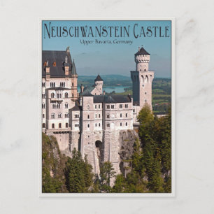 Castle Neuschwanstein from Marienbrücke - English Postcard
