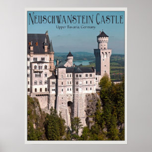 Castle Neuschwanstein from Marienbrücke - English Poster