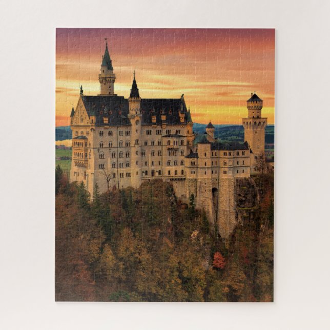 Castle Neuschwanstein Sunset Puzzle (Vertical)