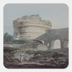 Castle of San Angelo, Rome Square Sticker