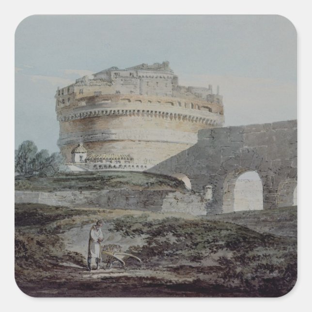 Castle of San Angelo, Rome Square Sticker (Front)