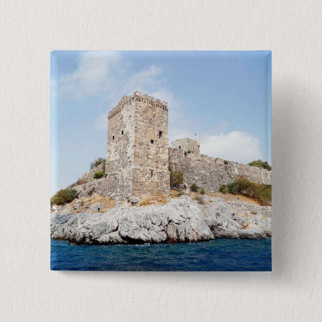 Castle of St. Peter in Bodrum 15 Cm Square Badge (Front)