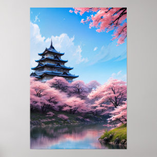 Castle of the Cherry Blossoms Poster