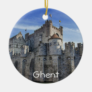 Castle of the Counts in Ghent Ceramic Ornament