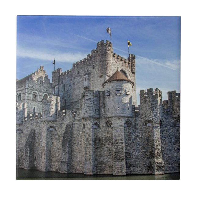 Castle of the Counts in Ghent. Ceramic Tile (Front)