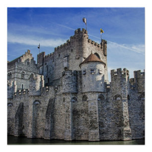 Castle of the Counts in Ghent. Poster