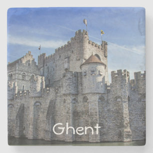 Castle of the Counts in Ghent Stone Coaster