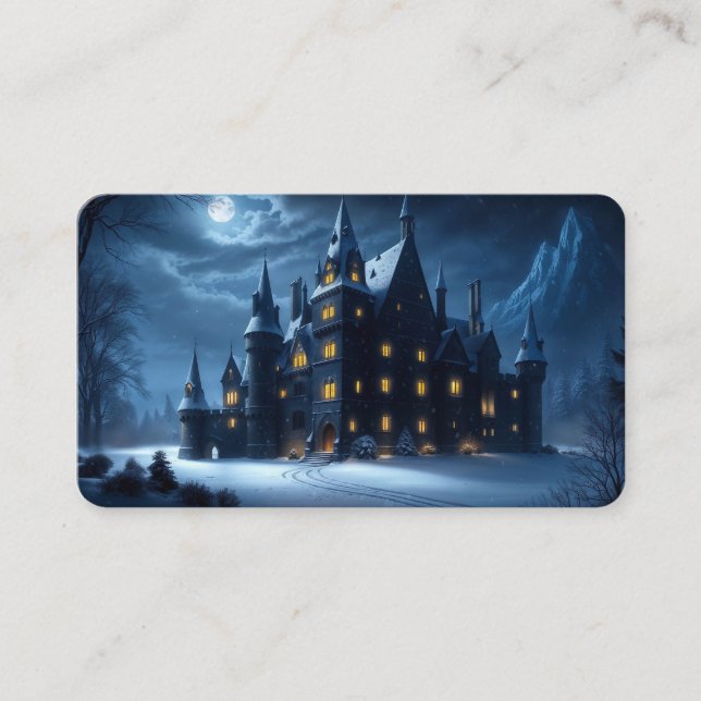 Castle of the Hollow Cold Night Bookmark Business Card (Front)