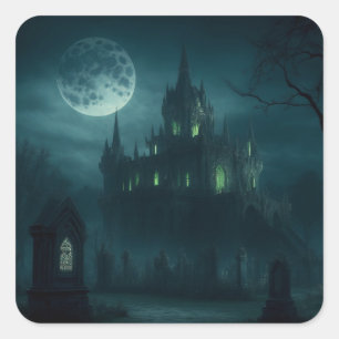 Castle of the Necromancer's Experiment Square Sticker
