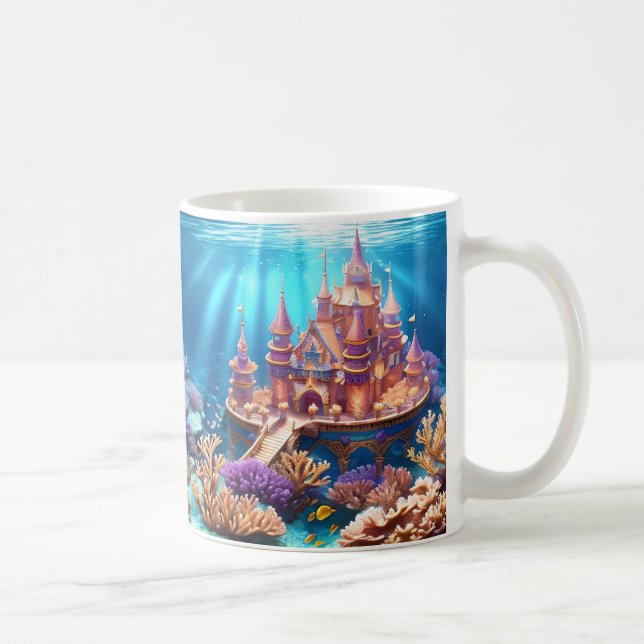 Castle of the Underwater Realm Coffee Mug (Right)