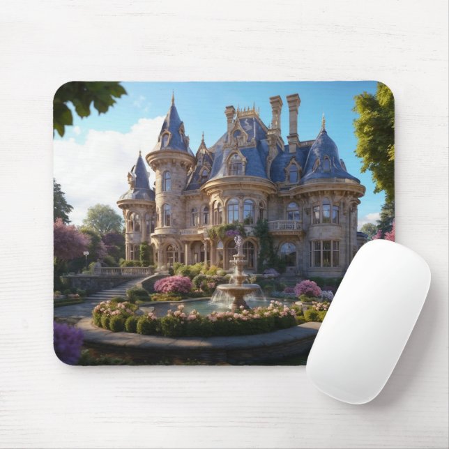 Castle of Victorian Splendour Mouse Pad (With Mouse)