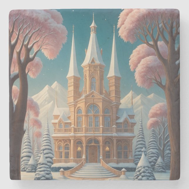 Castle of Whispering Dreams Stone Coaster (Front)