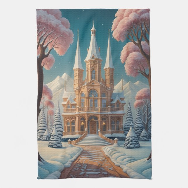 Castle of Whispering Dreams Tea Towel (Vertical)