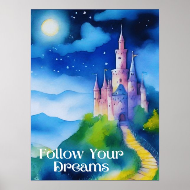 Castle on a Hill, Follow Your Dreams Poster (Front)