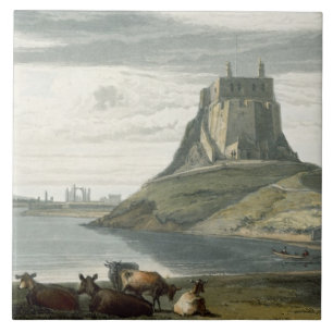 Castle on Holy Island, Northumberland, from 'A Voy Ceramic Tile