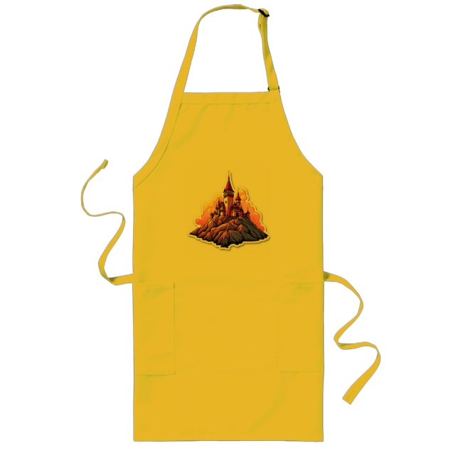 Castle on mountain top long apron (Front)
