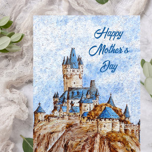 Castle on the River Rhine Postcard
