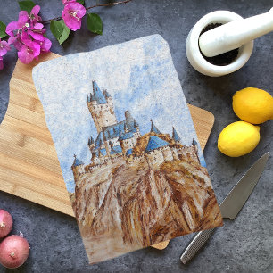 Castle on the River Rhine Tea Towel