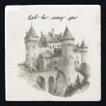 Castle Owl Be Seeing You Stone Coaster<br><div class="desc">Castle Owl Be Seeing You</div>
