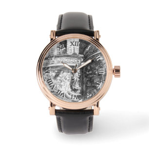 Castle pencilart Monochrome Black & White Watch