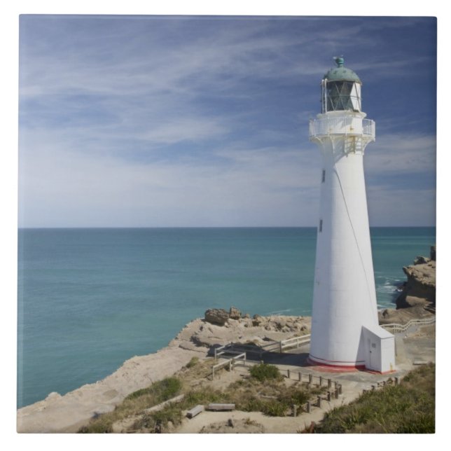 Castle Point Lighthouse, Castlepoint, Wairarapa, Ceramic Tile (Front)