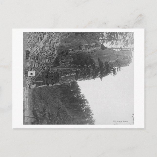 Castle Rock between Hill City and Rockerville Postcard (Front)