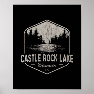 Castle Rock Lake Wisconsin Outdoors Vintage Poster