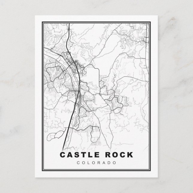 Castle Rock Map Postcard (Front)