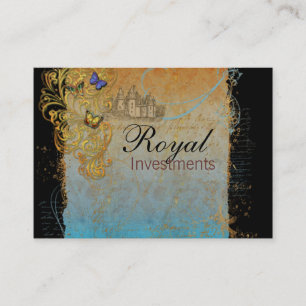 Castle Royal French Scrolls Business Cards