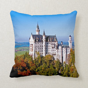 Castle (Schloss) Neuschwanstein 16x16 Pillow