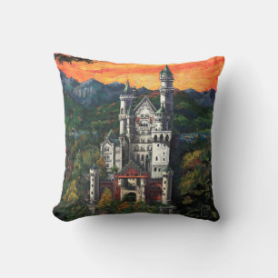 Castle Schloss Neuschwanstein Cushion