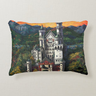 Castle Schloss Neuschwanstein Decorative Cushion