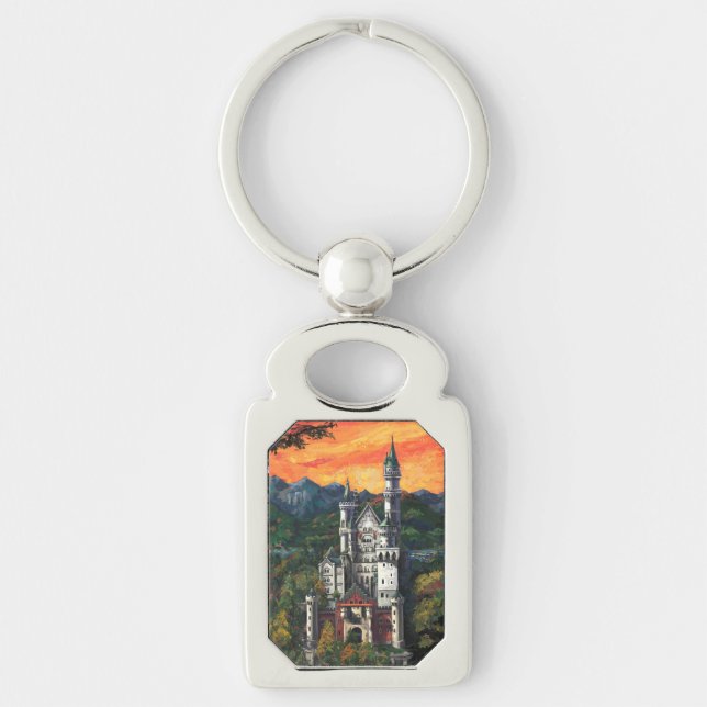 Castle Schloss Neuschwanstein Key Ring (Front)
