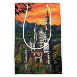 Castle Schloss Neuschwanstein Medium Gift Bag