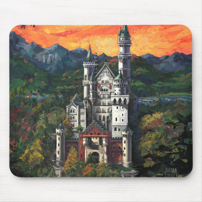 Castle Schloss Neuschwanstein Mouse Pad (Front)