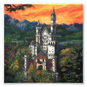 Castle Schloss Neuschwanstein Photo Print