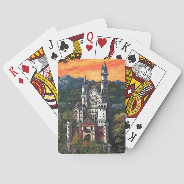Castle Schloss Neuschwanstein Playing Cards (Back)