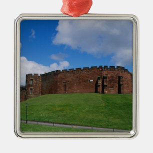 Castle showing half moon tower, Chester, Metal Ornament