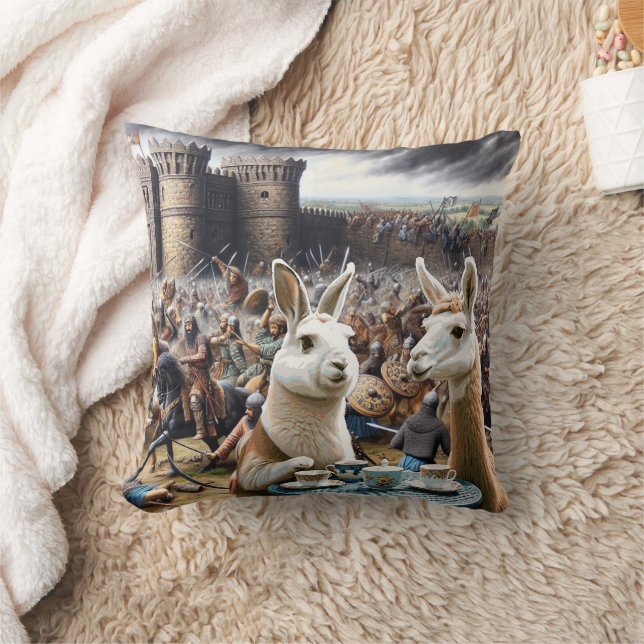 Castle Siege Tea Party Cushion (Blanket)